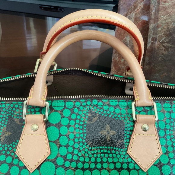 LOUIS VUITTON Limited Edition Yayoi Kusama Speedy 30 in green monogram dots !! - Picture 3 of 15